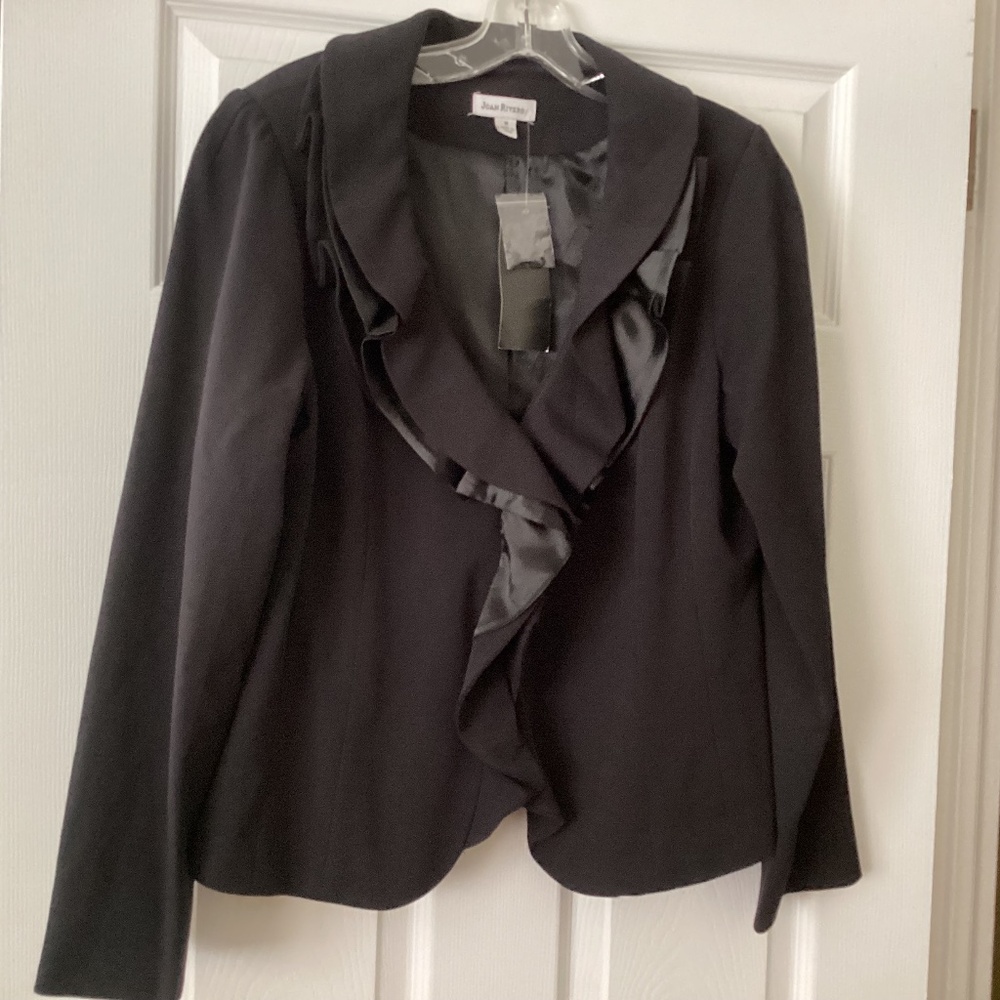 Joan Rivers Flowing Jacket Size Medium. Color: Black.
